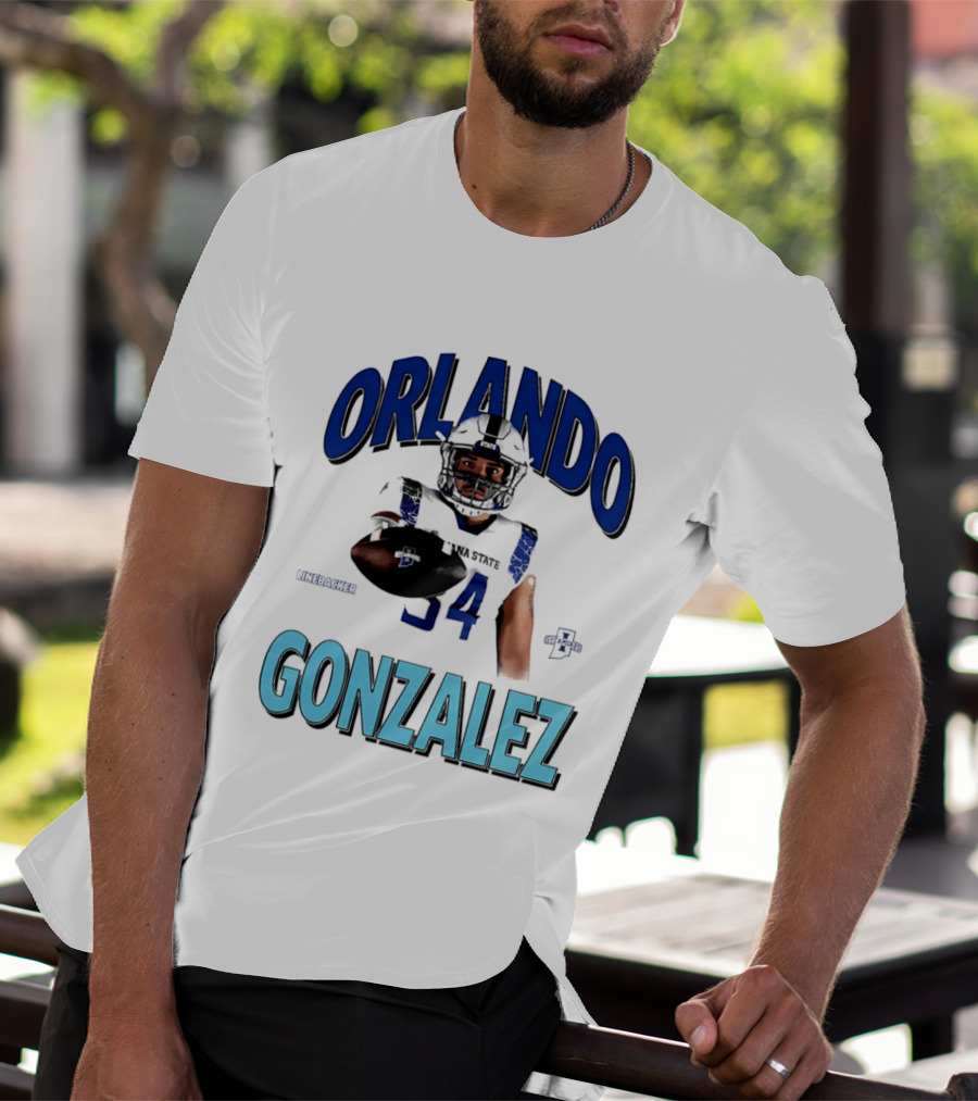 Orlando Gonzalez Indiana State Sycamores Linebacker Football Player 34 T-Shirt