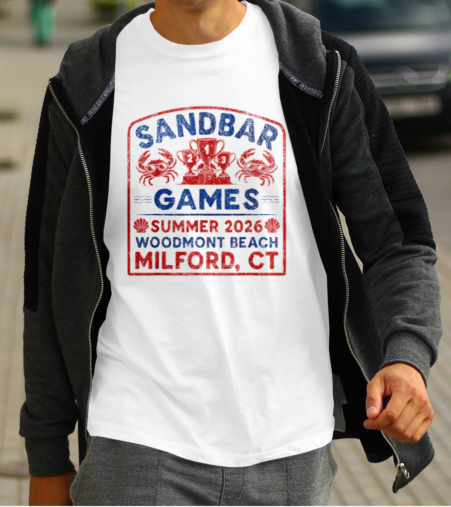 Sandbar Games Summer 2026 Woodmont Beach Milford CT Event T-Shirt