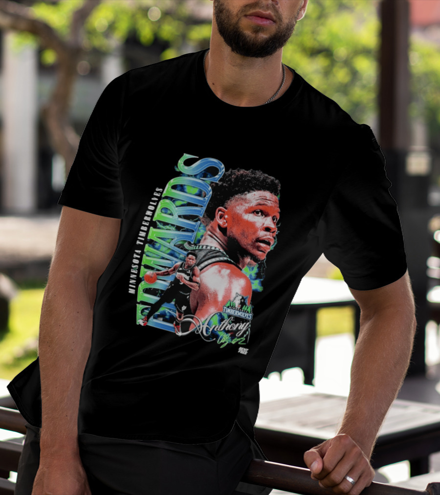 Anthony Edwards Minnesota Timberwolves Basketball Star Collage T-Shirt