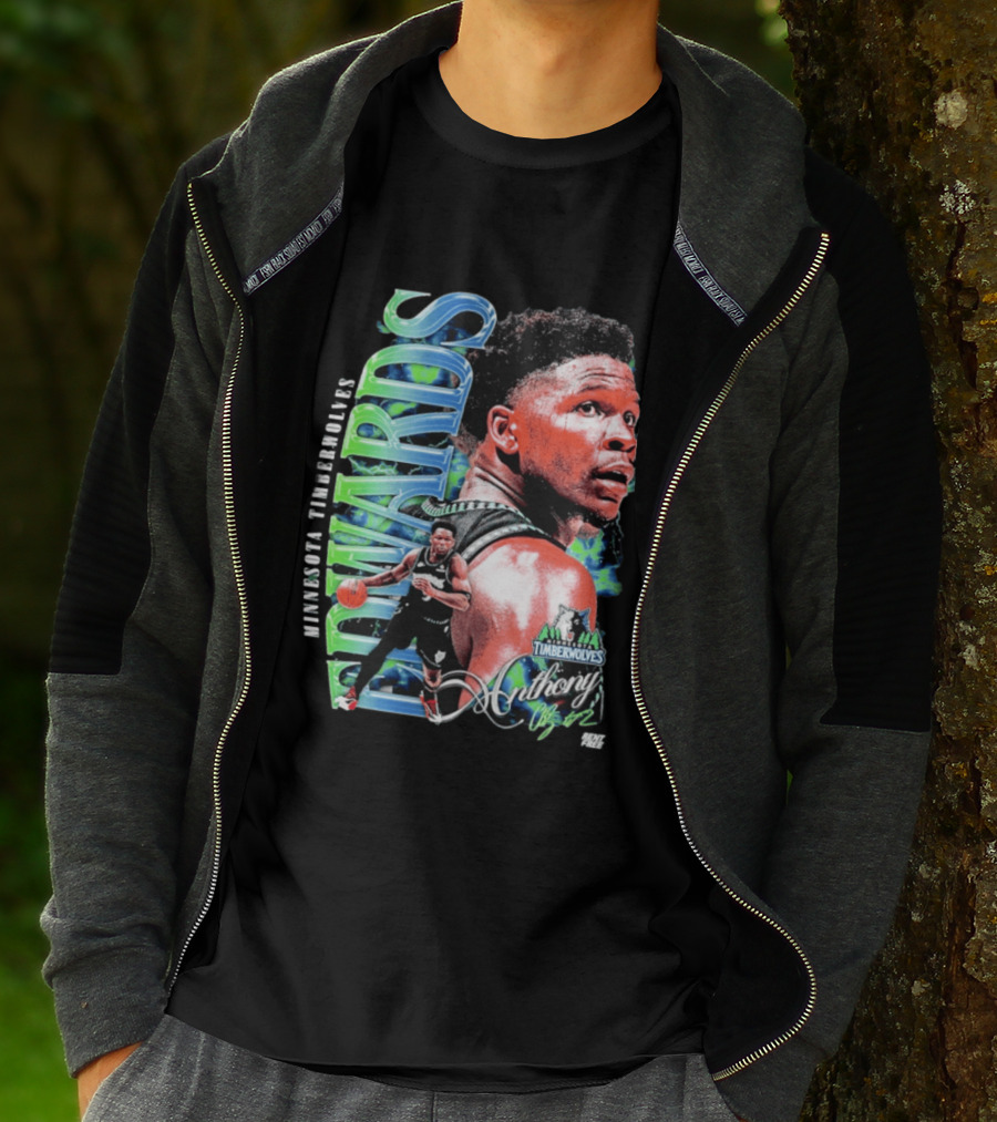 Anthony Edwards Minnesota Timberwolves Basketball Star Collage T-Shirt