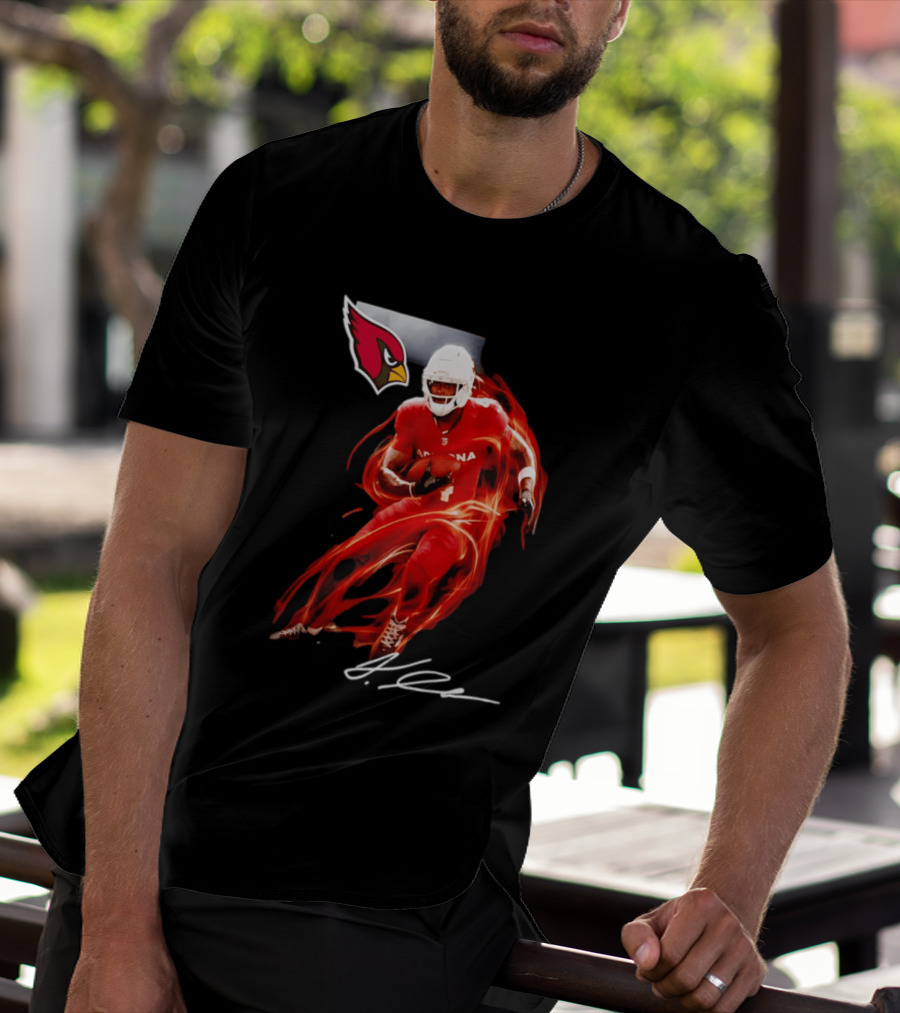 Arizona Cardinals Jeremiyah Love Legacy Rookie Football Player Signature Flame T-Shirt