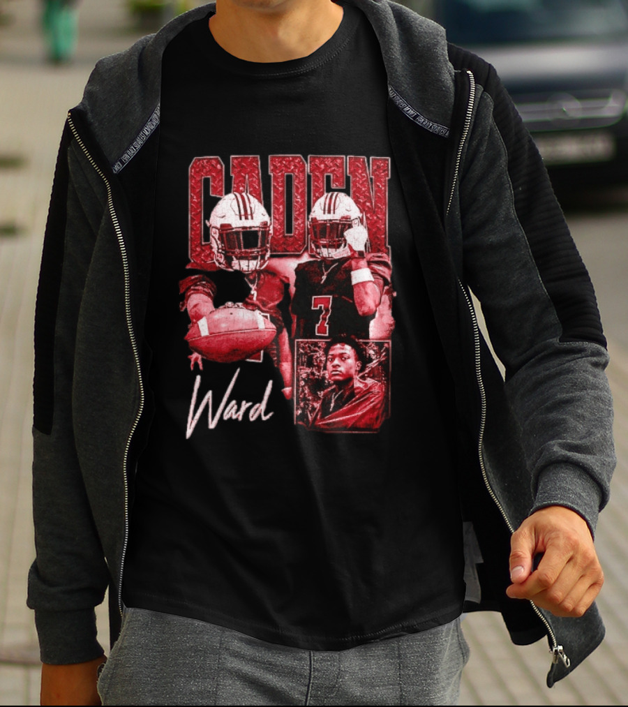 Caden Ward American Football Athlete Sports Number 7 T-Shirt