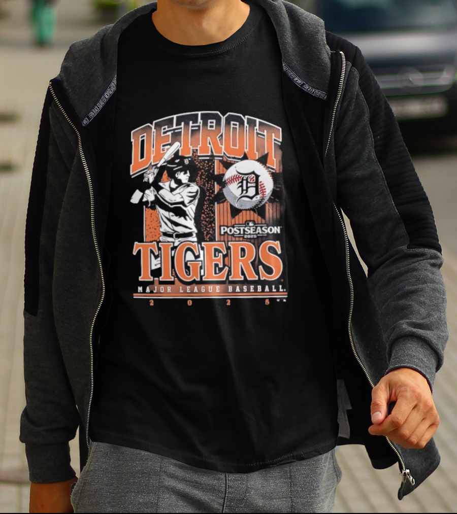 Detroit Tigers 2025 MLB Postseason Baseball Swing T-Shirt