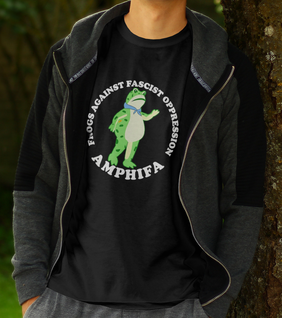 Frogs Against Fascist Oppression Amphifa Protest Movement Awareness T-Shirt