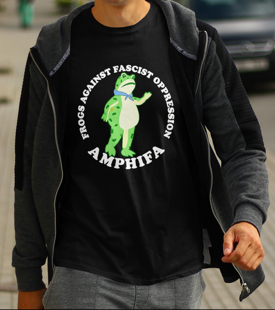 Frogs Against Fascist Oppression Amphifa Protest Movement Awareness T-Shirt