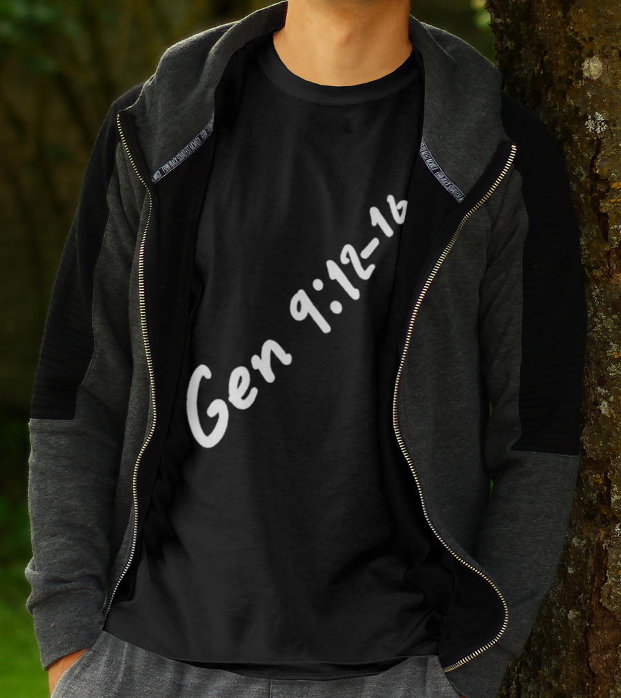 Gen 9:12 16 Text Diagonal Scripture Reference T-Shirt