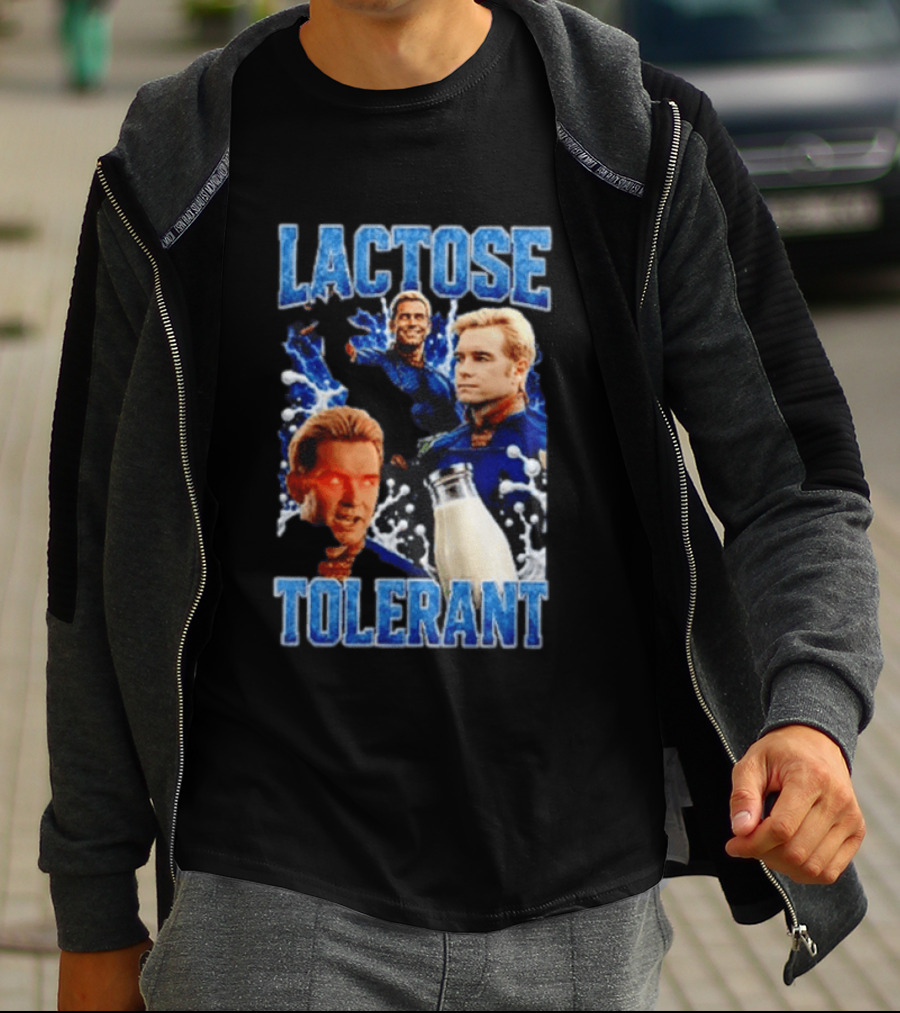 Lactose Tolerant Homelander Milk Meme T-Shirt
