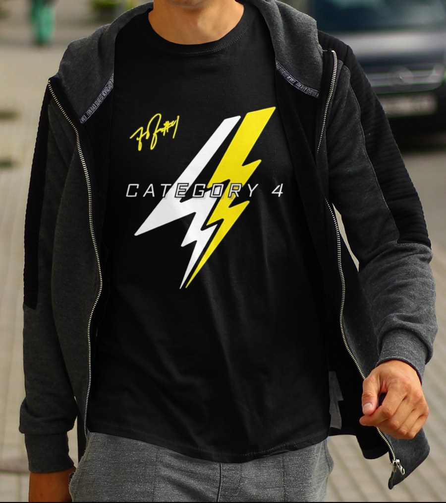 LSU Tigers Flau'jae Johnson Category 4 Lightning Bolt Signature T-Shirt