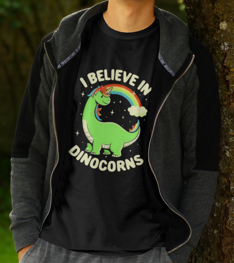 I Believe In Dinocorns Dinosaur Unicorn Rainbow Magic T-Shirt