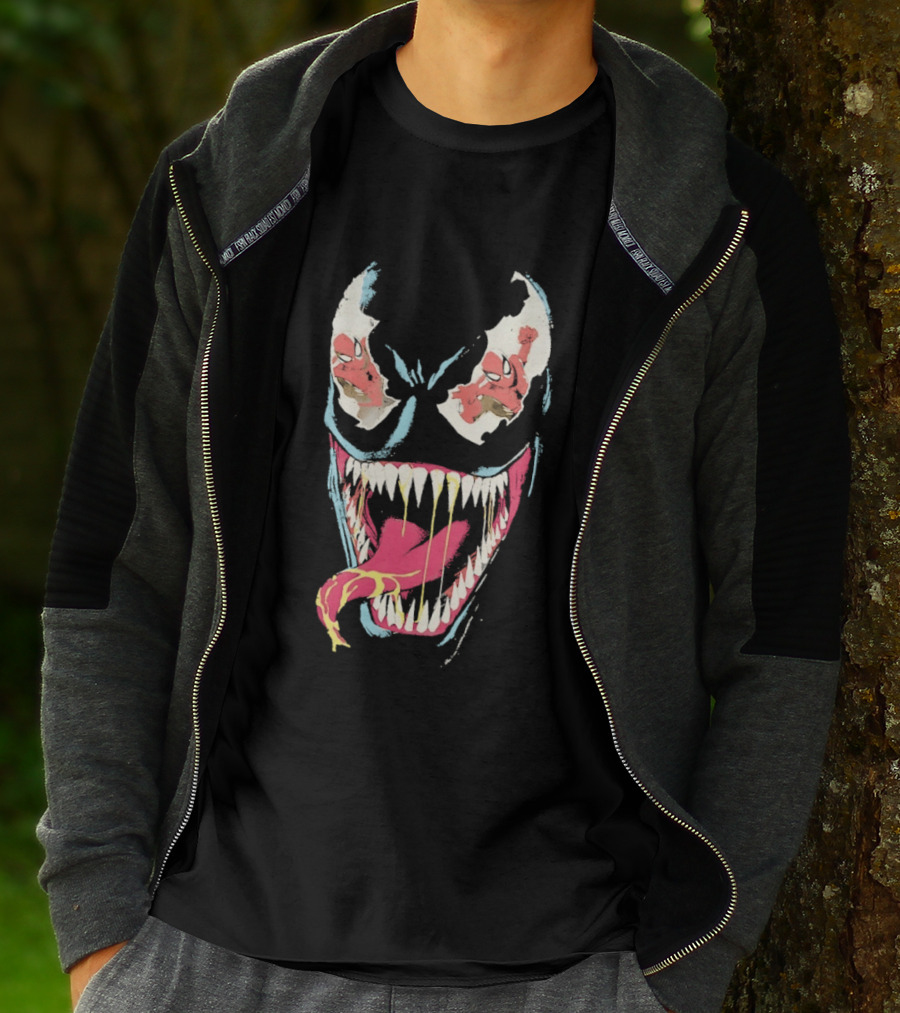 Marvel Venom Spider Man Reflection In The Eyes T-Shirt