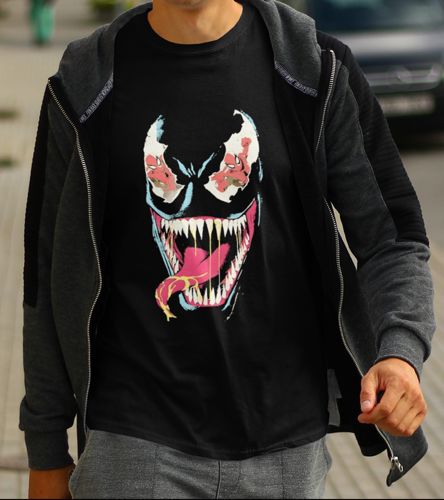 Marvel Venom Spider Man Reflection In The Eyes T-Shirt