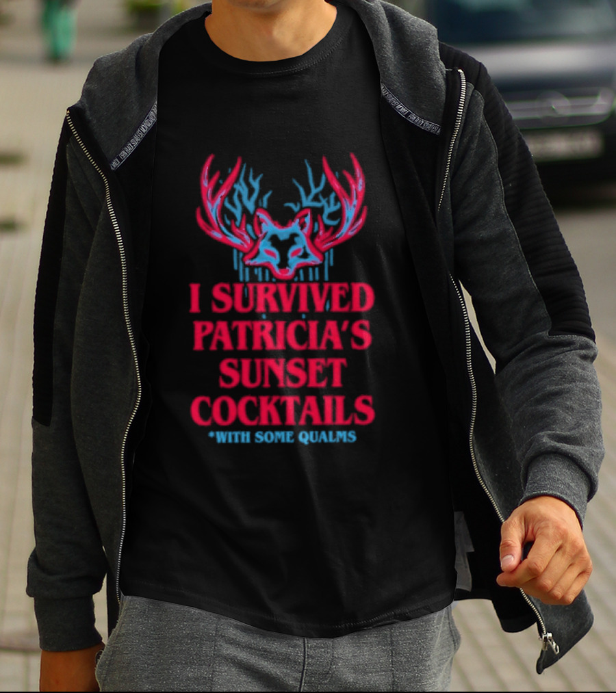 I Survived Patricia's Sunset Cocktails With Some Qualms Fox Antlers T-Shirt
