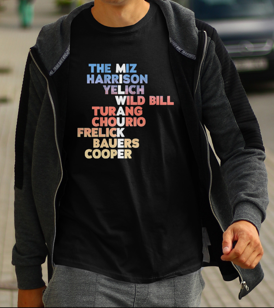 Milwaukee Brewers 2026 Roster Names The Miz Harrison Yelich Wild Bill Turang Chourio Frelick Bauers Cooper T-Shirt