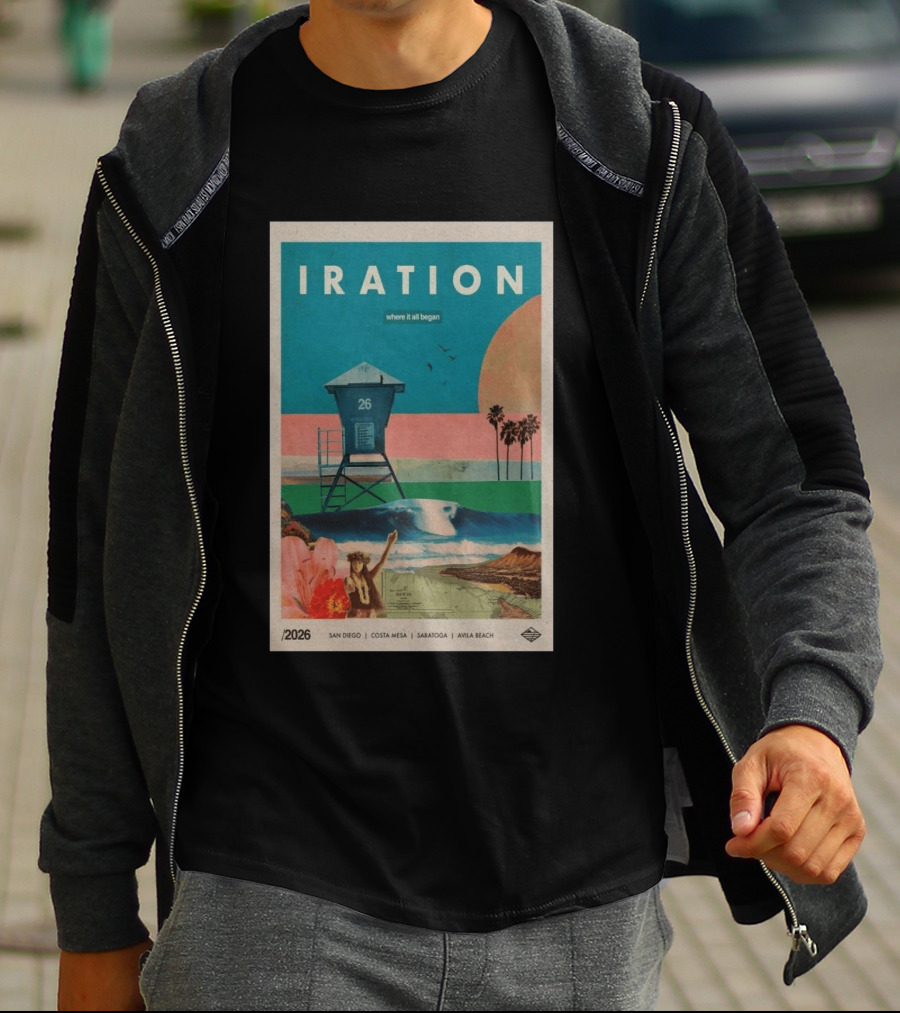 Iration Where It All Began June 27 2026 Saratoga San Diego Costa Mesa Avila Beach T-Shirt