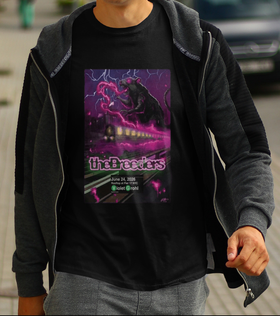 The Breeders June 24 2026 Rooftop At Pier 17 NYC Violet Grohl Guest T-Shirt