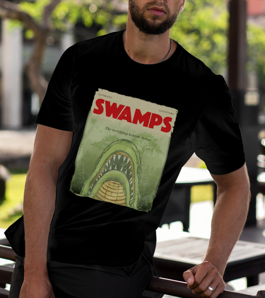 Authentic Outfitters Swamps The Terrifying Hidden Threat T-Shirt