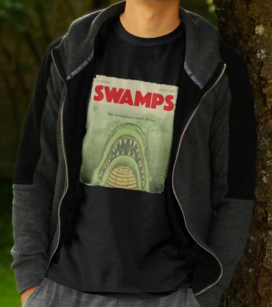 Authentic Outfitters Swamps The Terrifying Hidden Threat T-Shirt