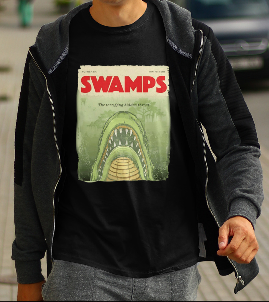 Authentic Outfitters Swamps The Terrifying Hidden Threat T-Shirt