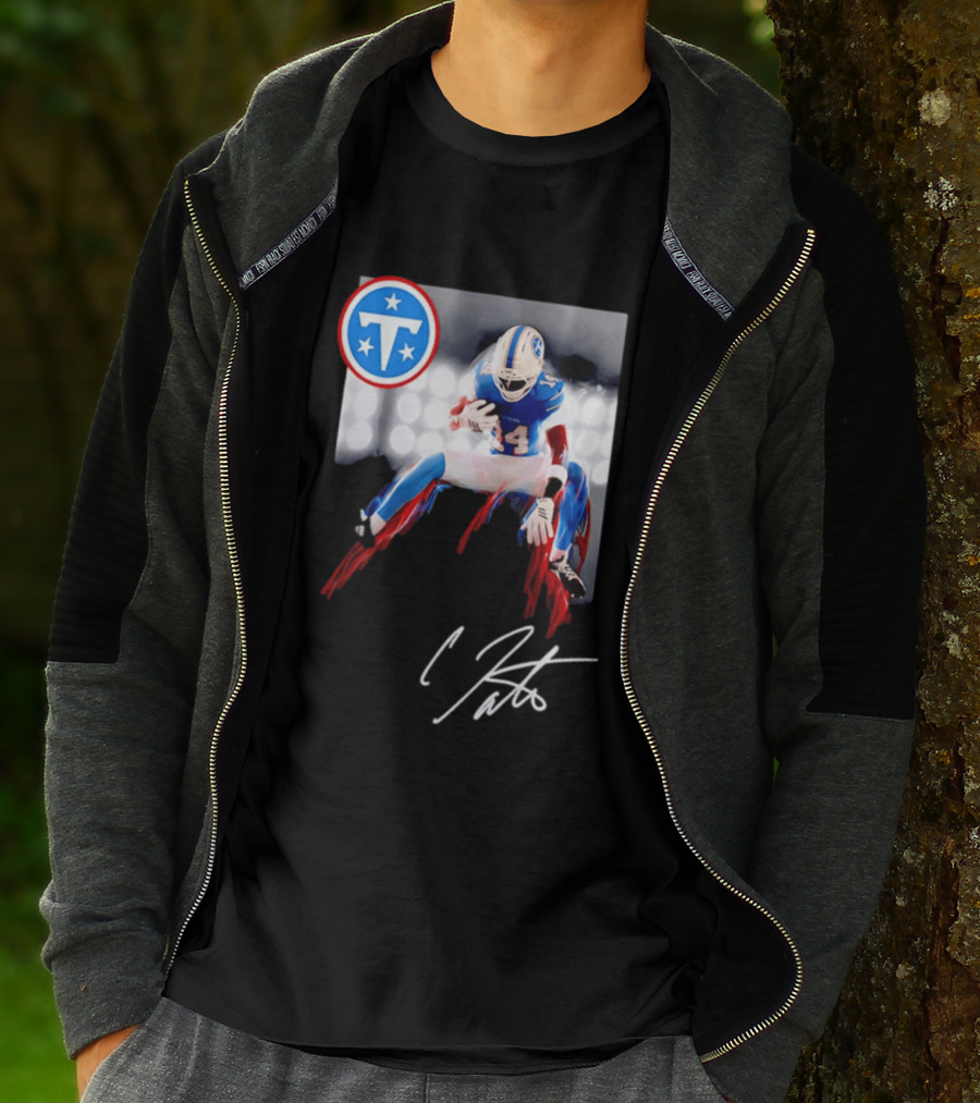Tennessee Titans Carnell Tate Rookie Legacy 14 Blue Red T-Shirt