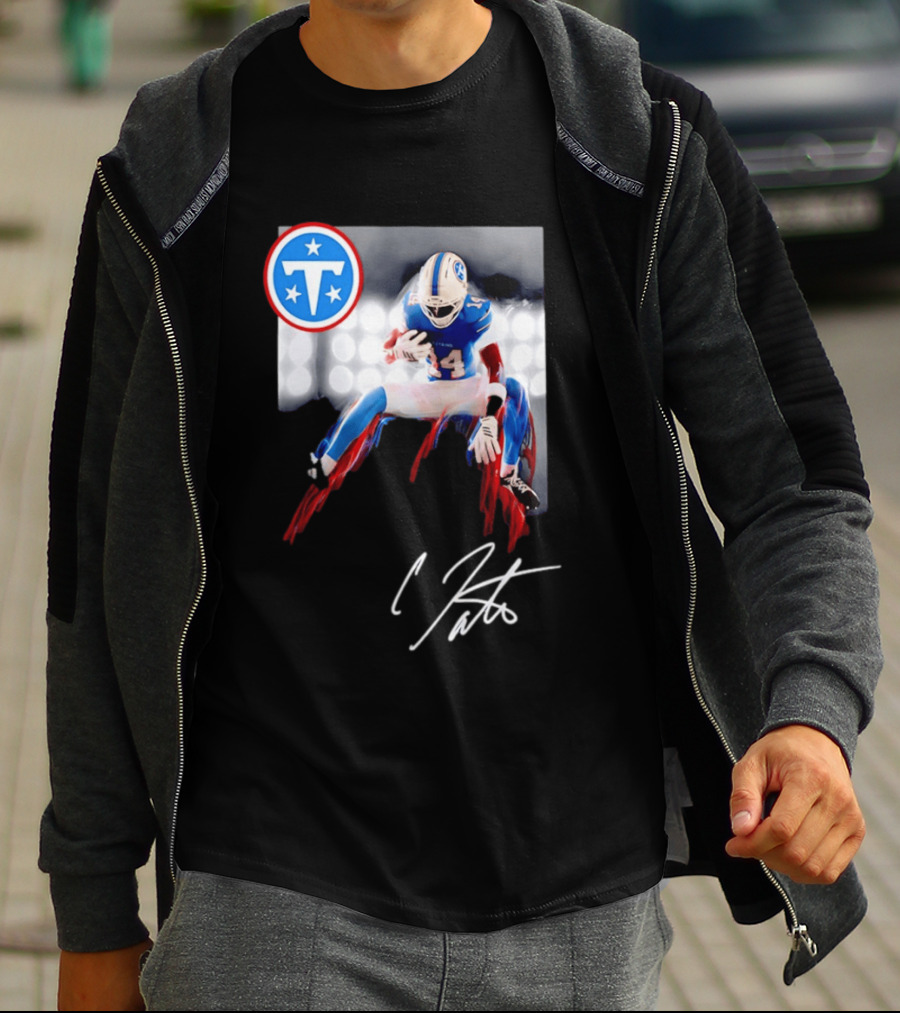 Tennessee Titans Carnell Tate Rookie Legacy 14 Blue Red T-Shirt