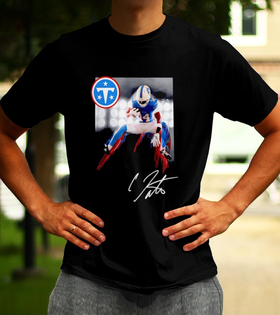 Tennessee Titans Carnell Tate Rookie Legacy 14 Blue Red T-Shirt