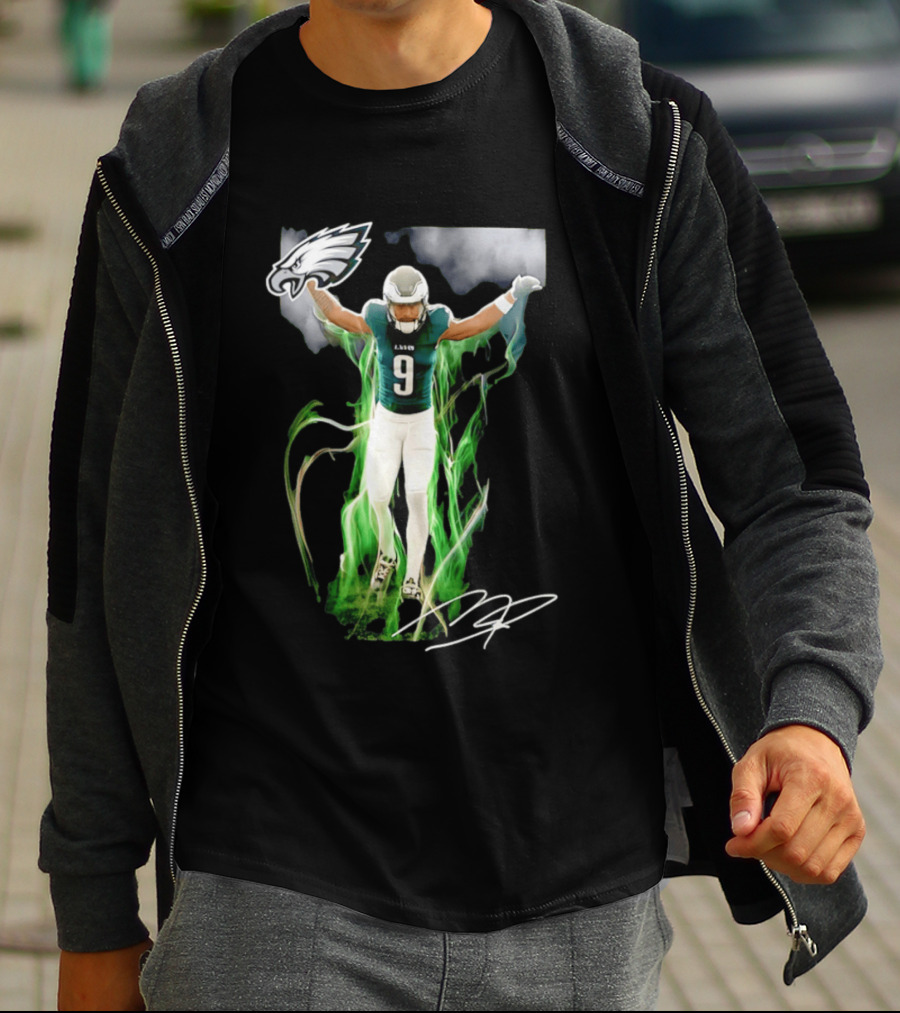 Philadelphia Eagles Makai Lemon Number 9 Rookie Legacy NFL Football Player Celebration T-Shirt