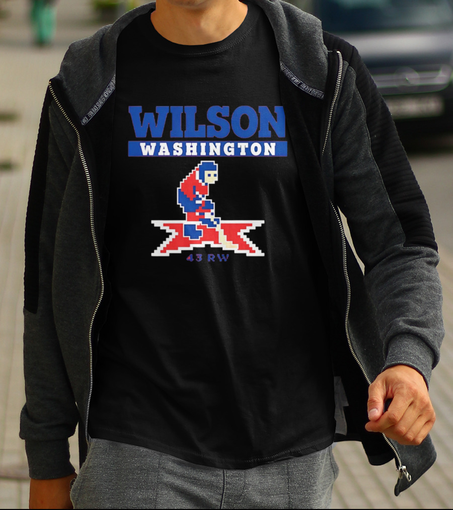 Tom Wilson Washington Capitals 43 RW NHL Pixel Art Hockey T-Shirt