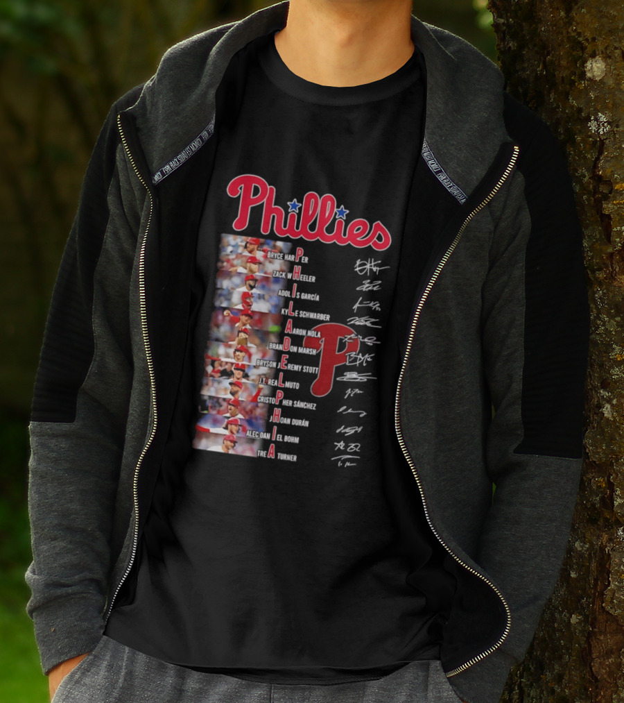 Phillies Baseball Stars Philadelphia Players Lineup T-Shirt
