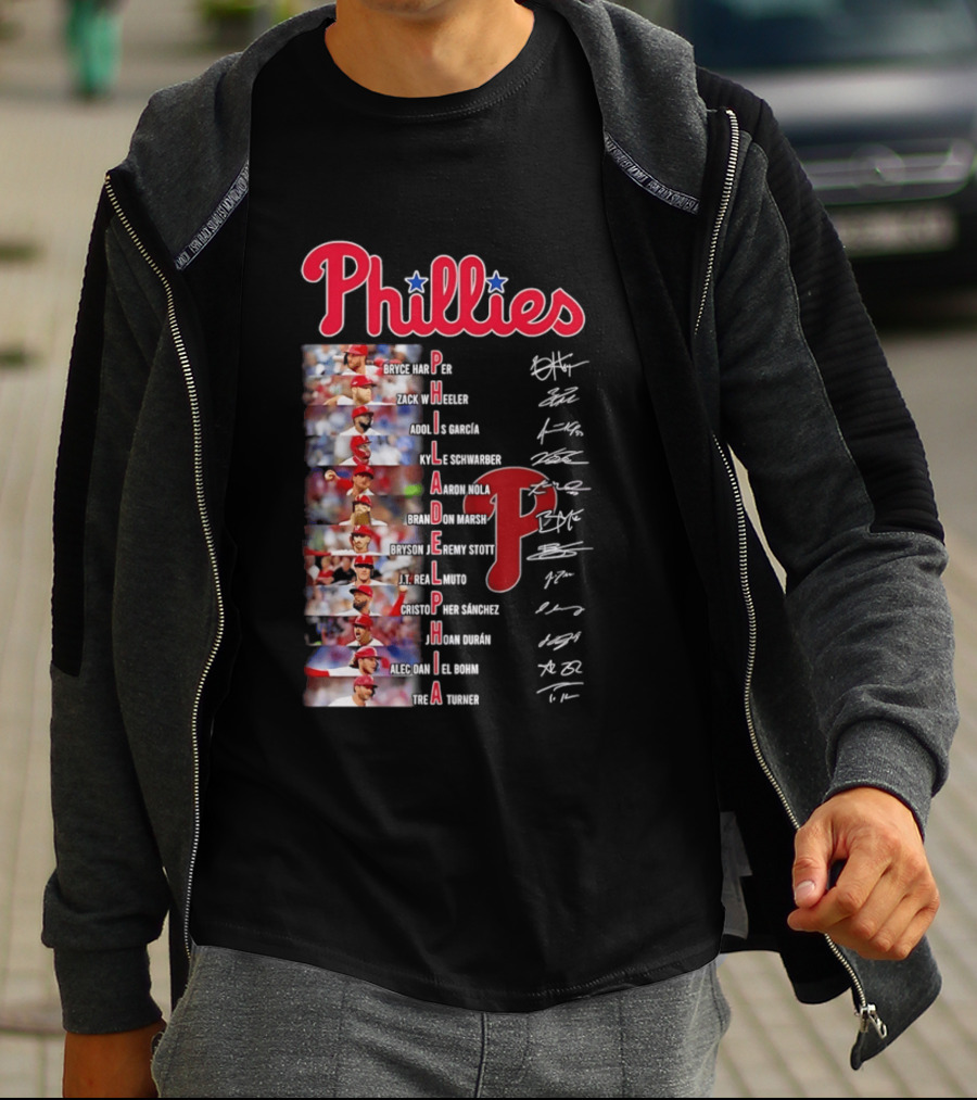 Phillies Baseball Stars Philadelphia Players Lineup T-Shirt