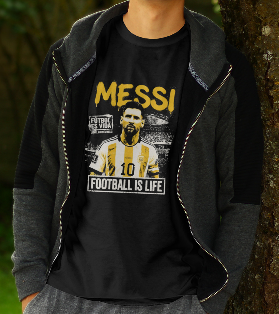 Messi Futbol Es Vida Football Is Life Argentina National Team T-Shirt