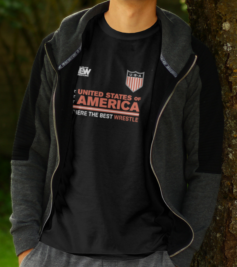 AEW United States Of America Where The Best Wrestle FCBA T-Shirt