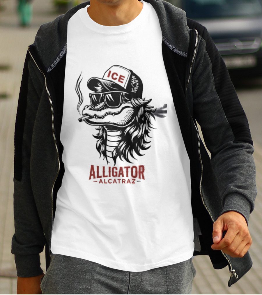 Alligator Alcatraz Ice Smoking T-Shirt