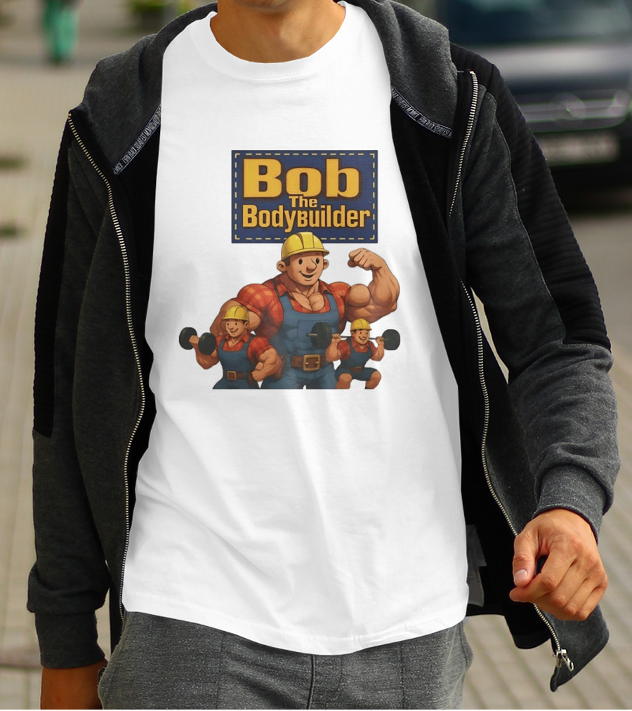 Bob The Bodybuilder Strongman Lifting Weights Movie T-Shirt