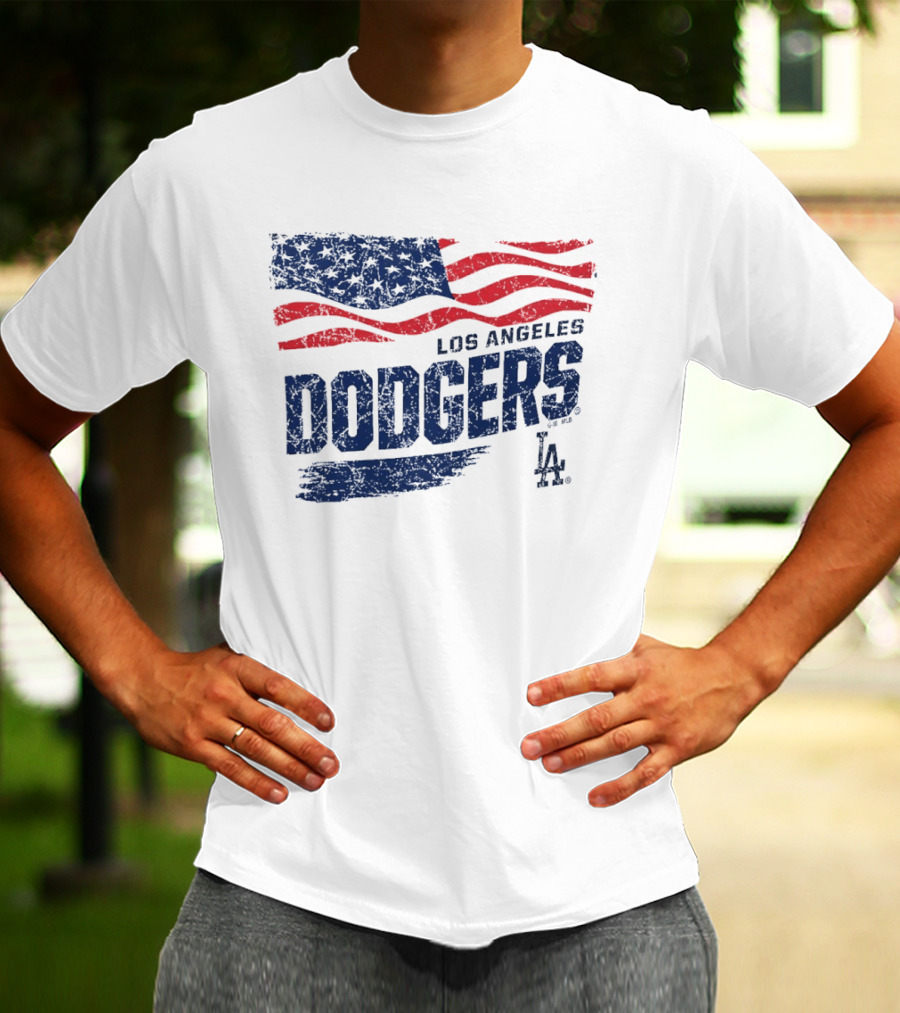 Los Angeles Dodgers American Flag T-Shirt