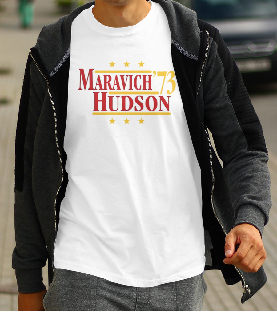 Atlanta Hawks Maravich Hudson 1973 NBA Stars T-Shirt