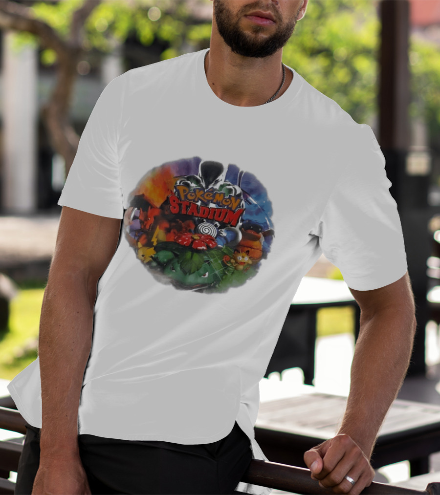 Pokémon Stadium Venusaur Charizard Squirtle Meowth Pikachu Retro Gaming Fan Favorite T-Shirt