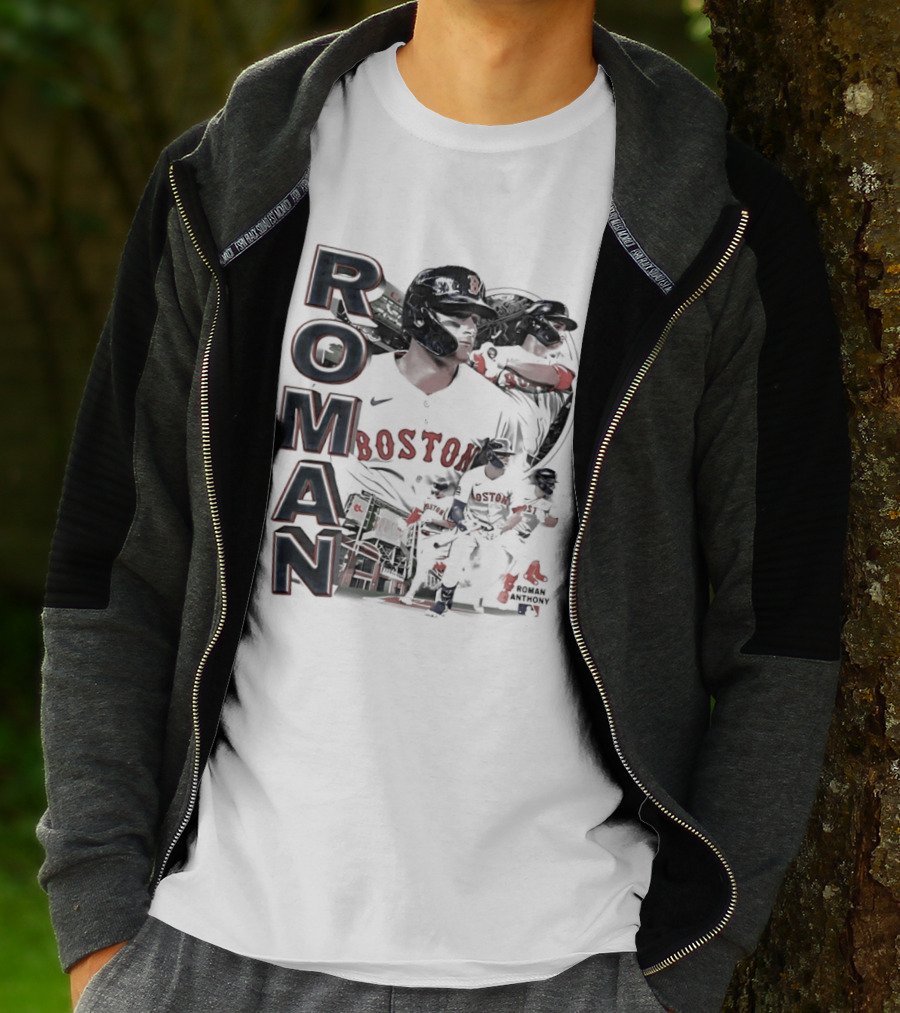Roman Anthony Boston Red Sox 90s Bootleg Collage T-Shirt