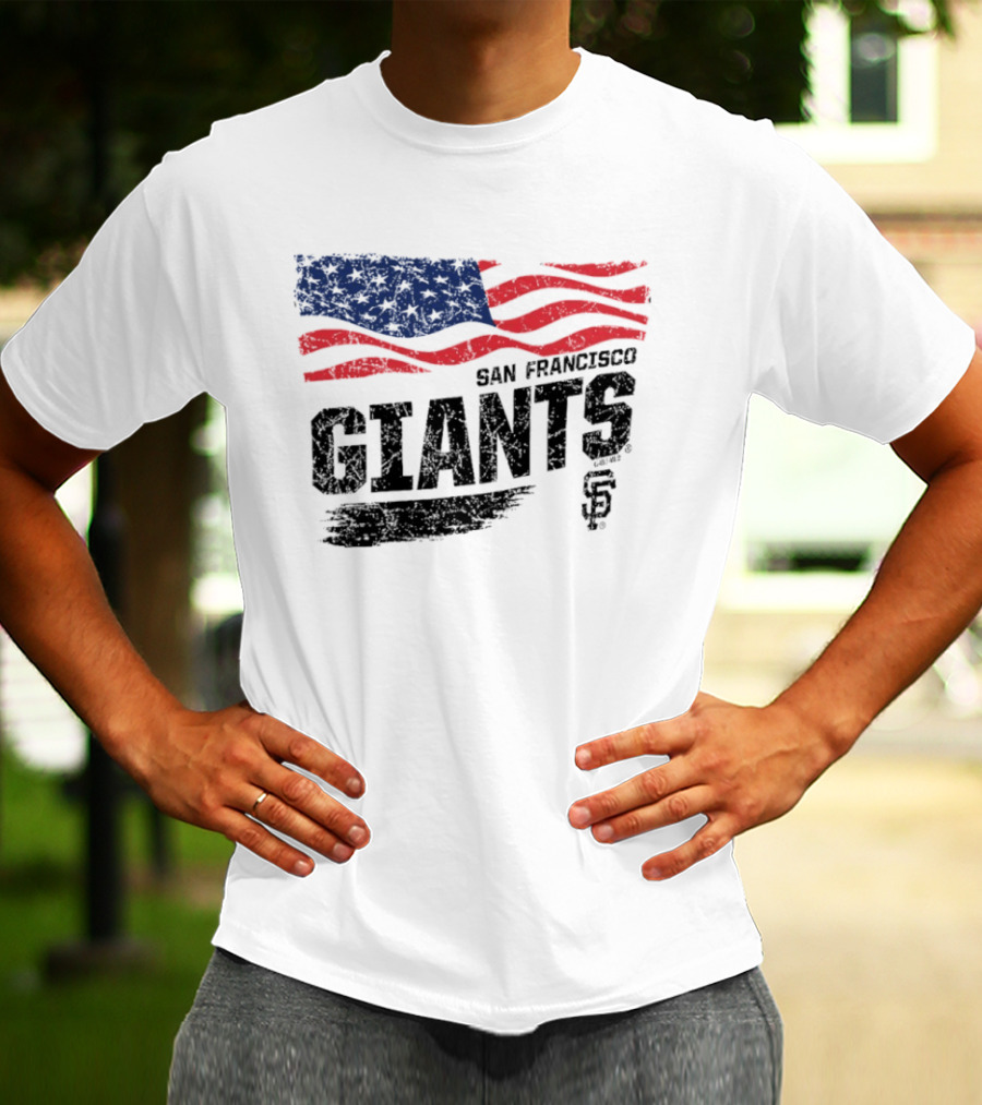 San Francisco Giants American Flag 4th Of July Celebration T-Shirt