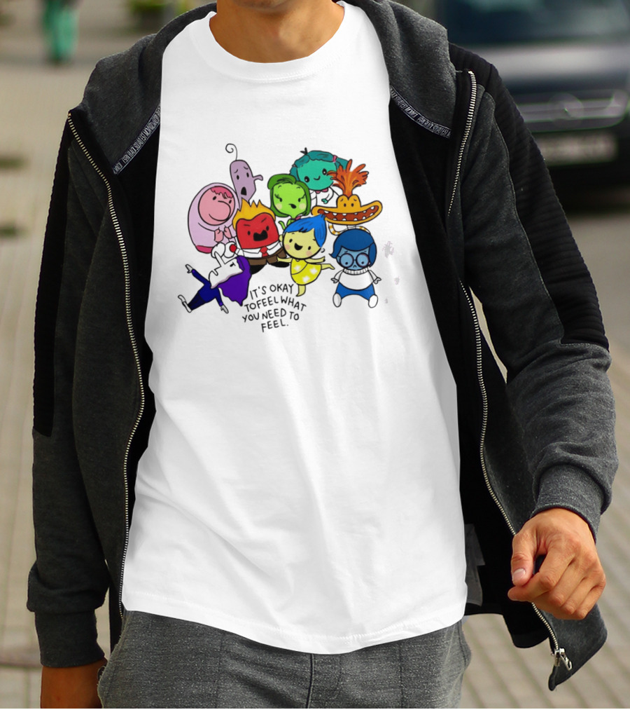 Inside Out Characters It's Okay To Feel What You Need To Feel Pixar T-Shirt