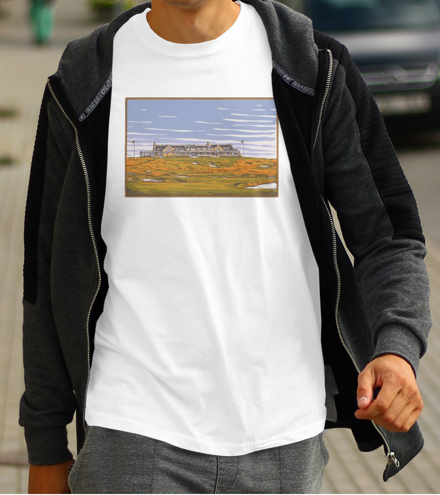 Southampton Golf Course Clubhouse Landscape Painting T-Shirt