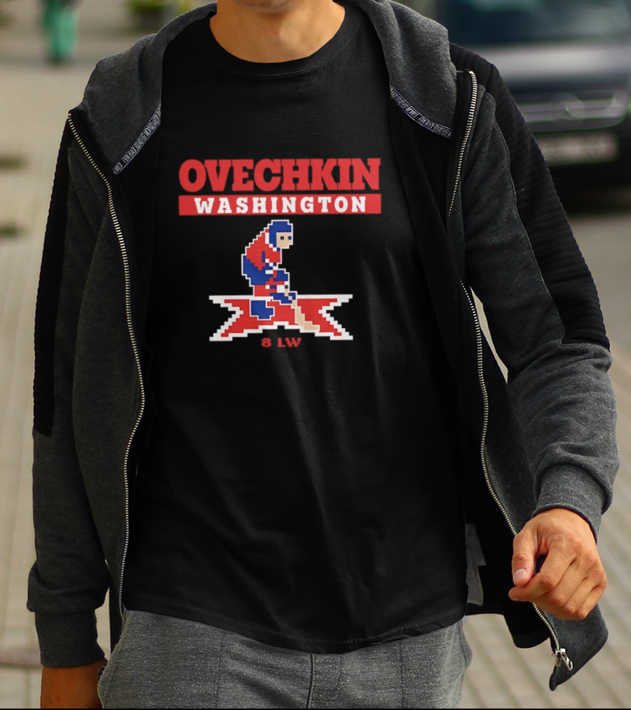 Ovechkin Washington Capitals 8 Bit Hockey LW T-Shirt