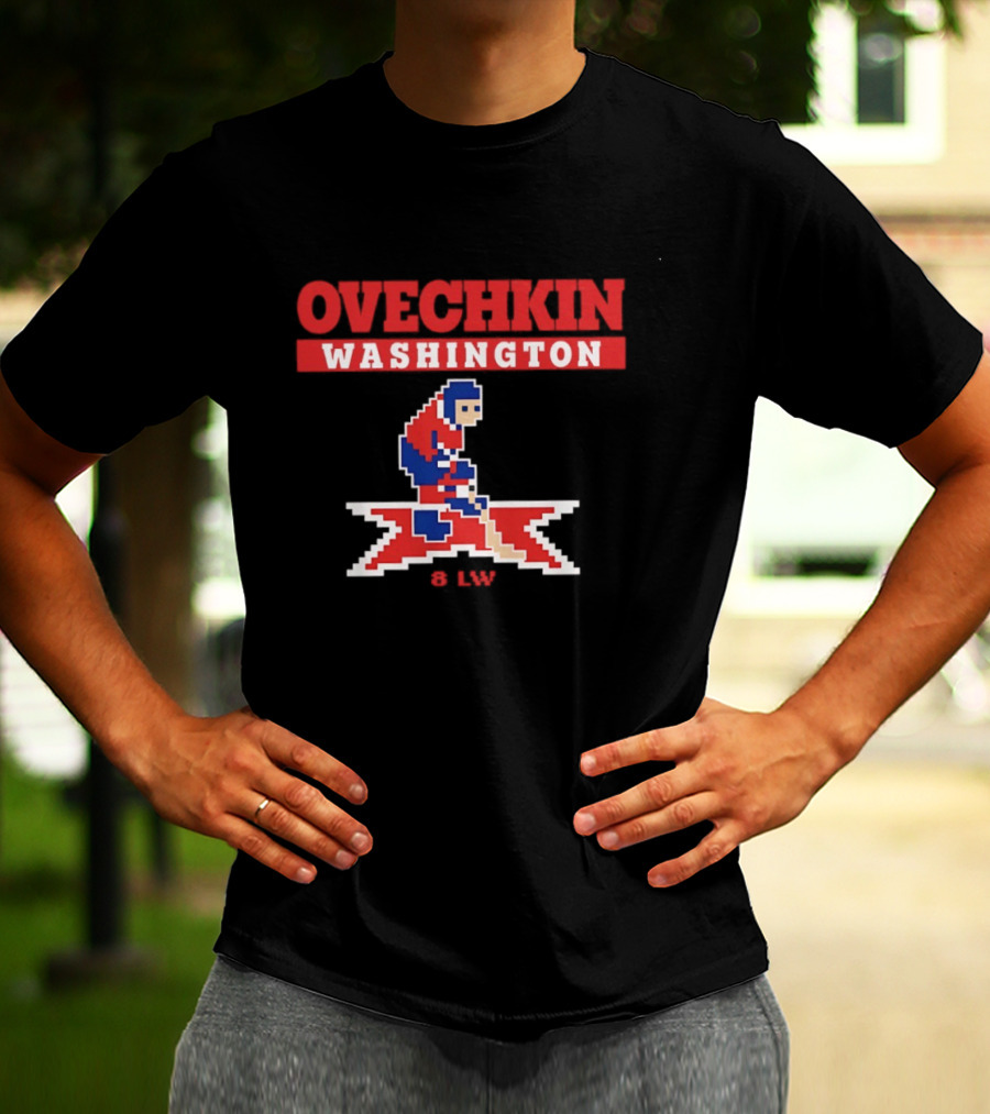 Ovechkin Washington Capitals 8 Bit Hockey LW T-Shirt