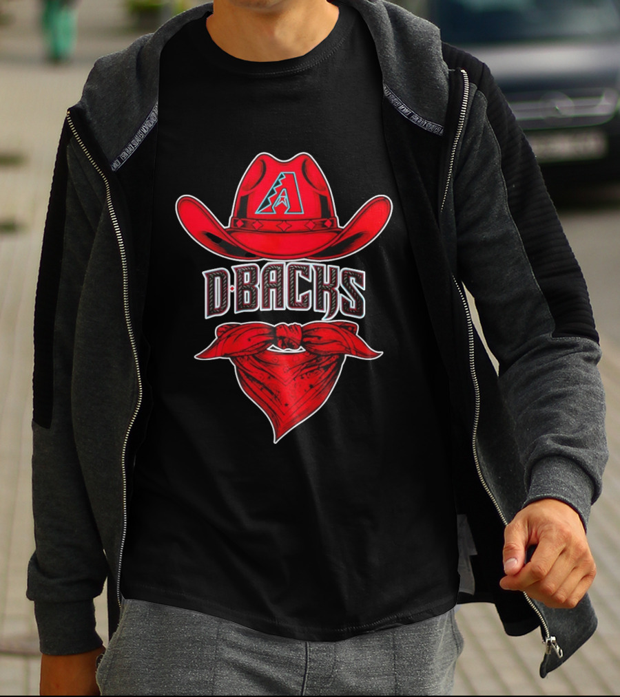 Arizona Diamondbacks D Backs Cowboy Hat Bandana Western Heritage T-Shirt