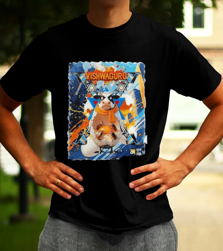 Vishwaguru Cow 2026 Stars Abstract T-Shirt
