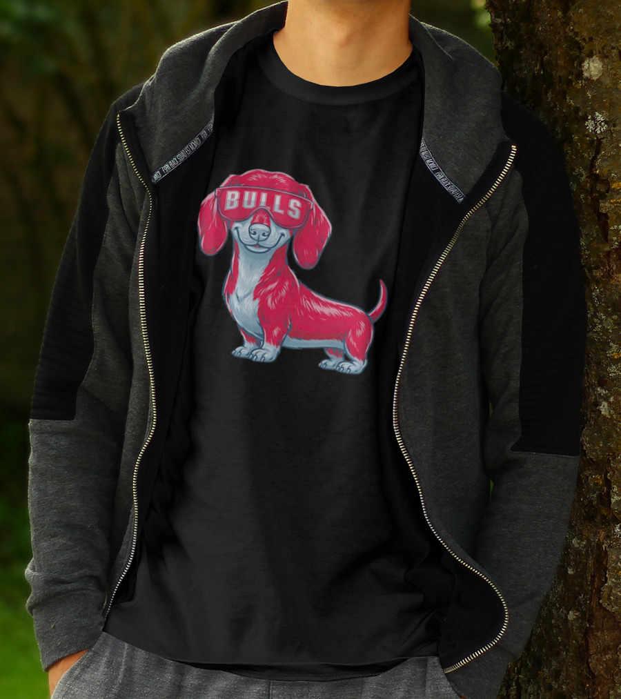 Bulls Dachshund With Sunglasses Cartoon T-Shirt