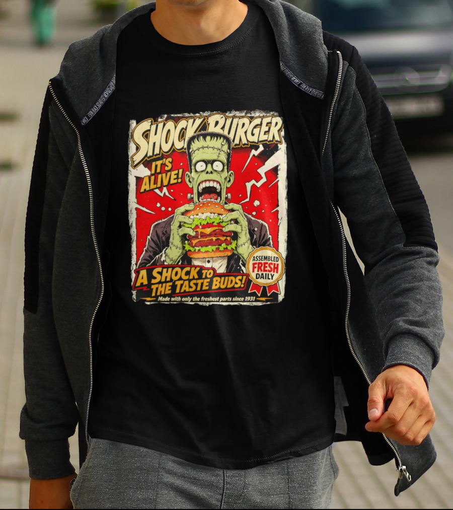 Shock Burger It's Alive Assembled Fresh Daily Since 1931 T-Shirt