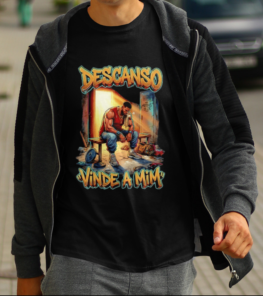 Descanso Vinde A Mim Mateus 11 28 Inspirational T-Shirt