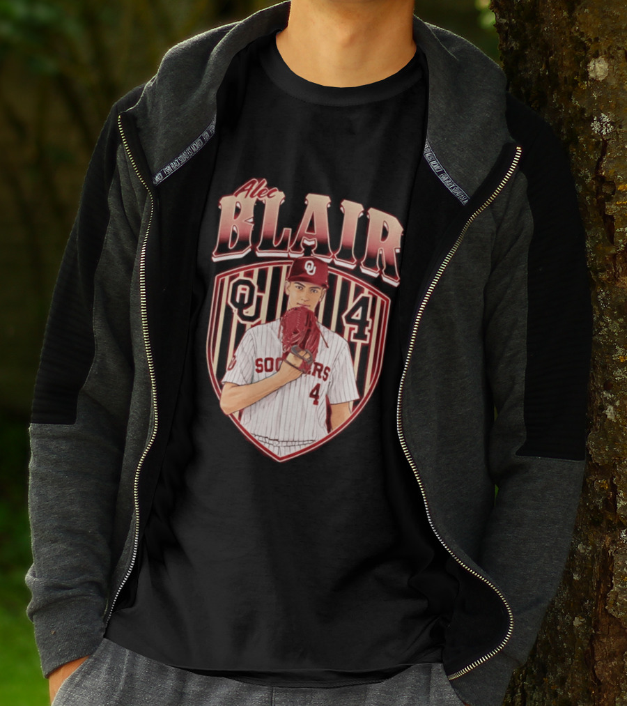 Oklahome Sooners Alec Blair Number 4 Baseball Player T-Shirt