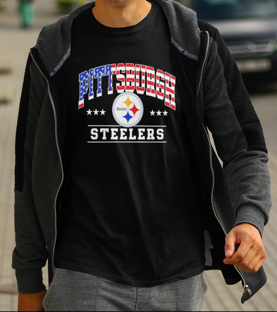 Pittsburgh Steelers American Flag 1776 2026 250 Years Celebration T-Shirt