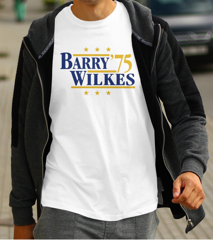 Barry Wilkes '75 Golden State Warriors Six Stars T-Shirt